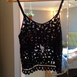 Free People Beaded Lace Tank Top
